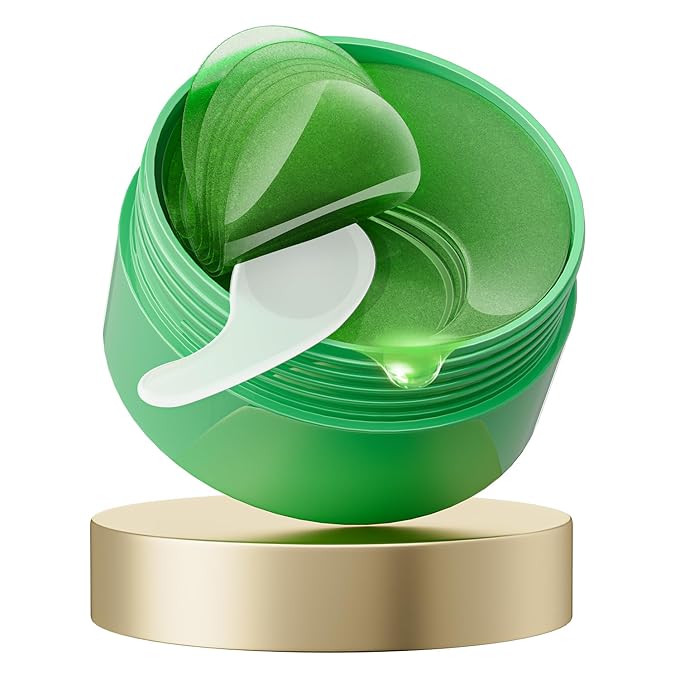 Aloe Vera Eye Masks - 60 Pcs - Reduce Puffy Eyes & Dark Circles, Firm & Improve Under Eye Skin, Pure Natural Extracts for Youthful Appearance & Reduction of Fine Lines and Wrinkles-Velvo Beauty