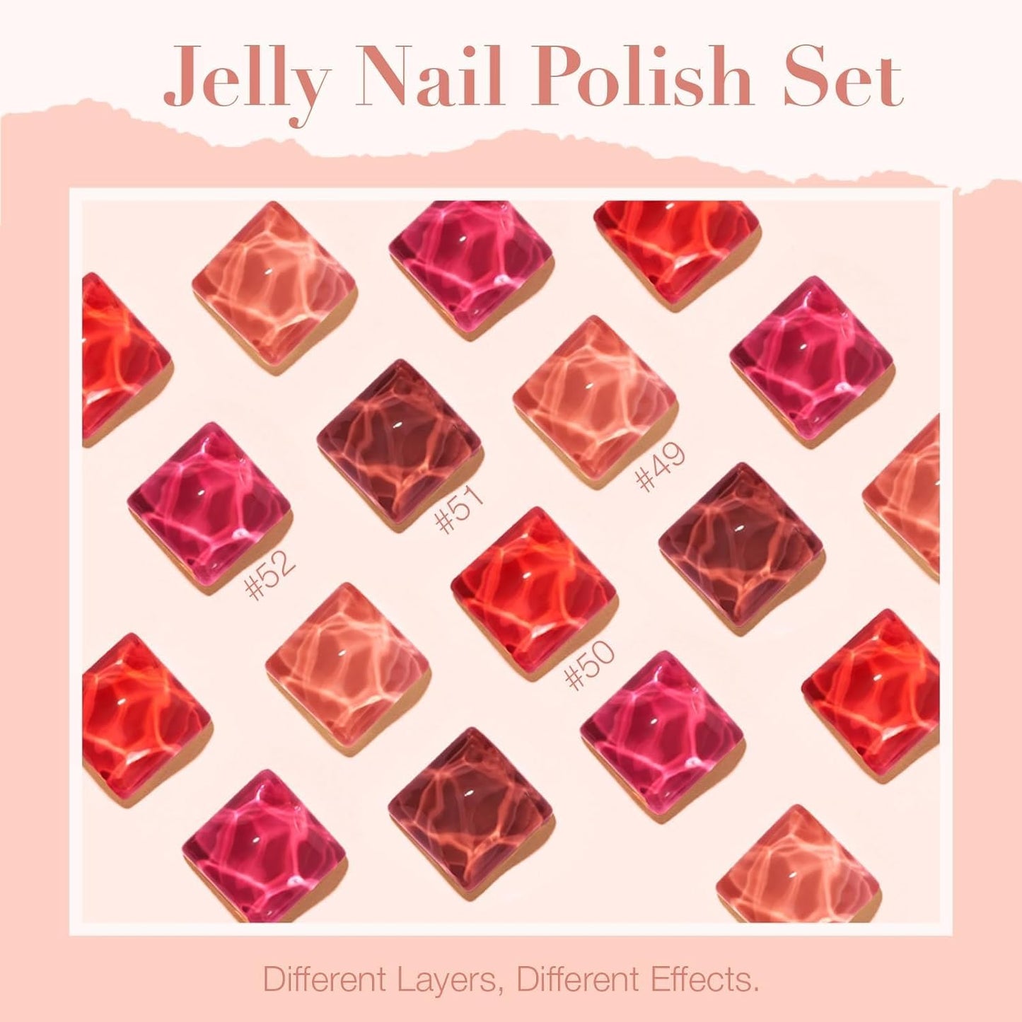 AZUREBEAUTY Jelly Nail Polish Set 4 Colors Nude Brown Red Purple Quick Dry Transparent Sheer Nail Polish Natural Nail Lacquer Fingernail with Top Coat DIY Salon Home-Velvo Beauty