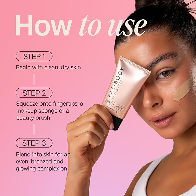 BALI BODY BB Cream SPF15 - Natural Shade | Tinted Sheer Face Cream with Hyaluronic Acid & Marine Collagen | Paraben Free, For All Skin Types | Vegan, Cruelty Free Australian Made (35 ml/1.2 fl oz)-Velvo Beauty