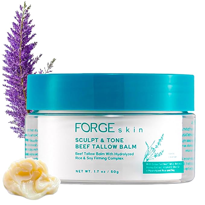 Original Sculpt & Tone Balm Beef Tallow for Skin Women |Grass Fed Beef Tallow and Honey Balm for Face | Under Eye Firming Cream Tightening Lifting Sagging Skin Beef Tallow Moisturizer-Velvo Beauty