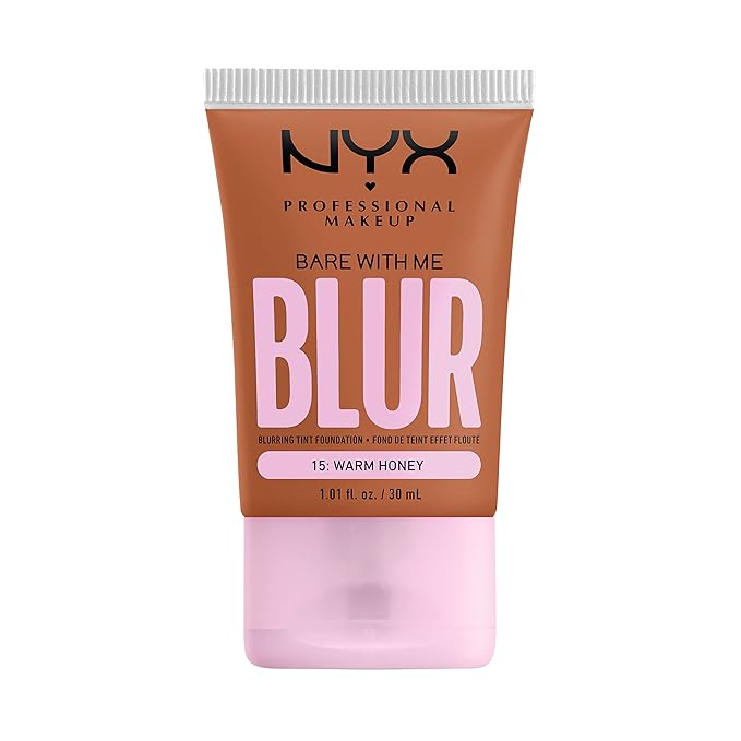 NYX PROFESSIONAL MAKEUP Bare With Me Blur Skin Tint Foundation Make Up with Matcha, Glycerin & Niacinamide - Warm Honey-Velvo Beauty