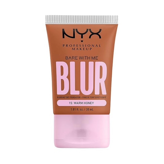 NYX PROFESSIONAL MAKEUP Bare With Me Blur Skin Tint Foundation Make Up with Matcha, Glycerin & Niacinamide - Warm Honey-Velvo Beauty