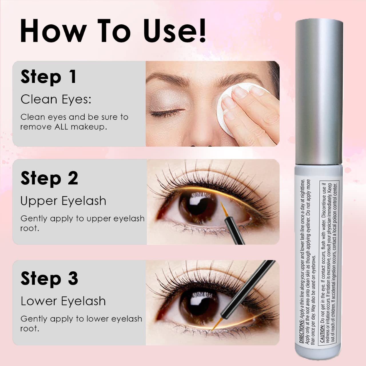 Hairgenics Lavish Lash – Eyelash Growth Enhancer & Brow Serum with Biotin & Natural Growth Peptides for Long, Thick Lashes and Eyebrows! Dermatologist Certified, Cruelty Free & Hypoallergenic.-Velvo Beauty