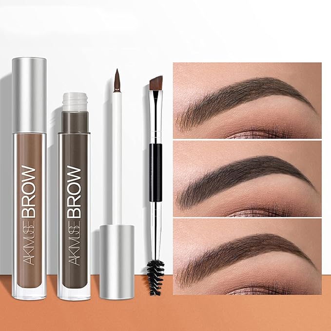 Waterproof Liquid Eyebrow Gels, Smudge-Proof, Sweat Resistant, Full Natural-24Hours Long Lasting Tinted Makeup Color Gel with Brow Pen (BLONDE)-Velvo Beauty