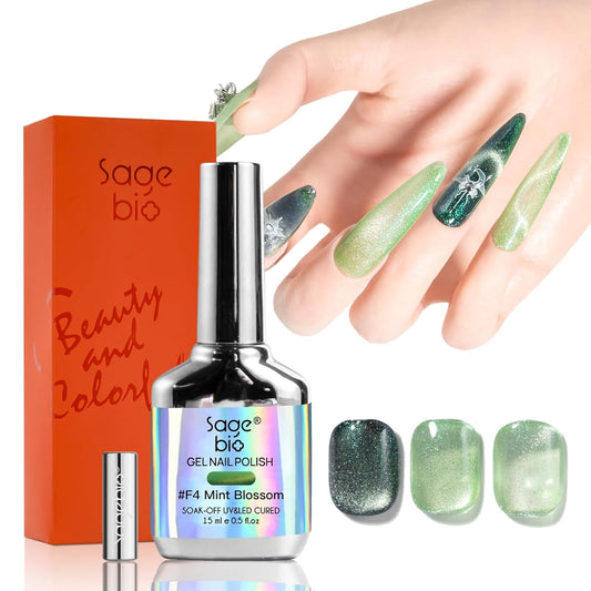 Cat Eye Gel Nail Polish, 15ml Magnetic Gel, High-Gloss Finish, Long-Lasting, DIY Manicure Kit with Magnet Stick, Stunning 3D Magnetic Effect, 03-Velvo Beauty