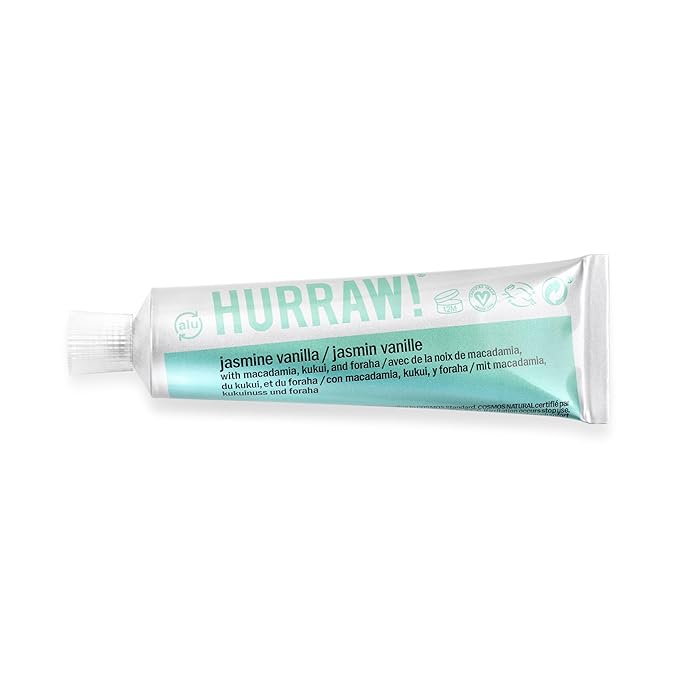 Hurraw! Balmtoo Squeezable Balm, Jasmine Vanilla: Thick, ultra-moisturizing. Anywhere application. Body, face, lips, neck, fingers, toes. 1 tube = 7 sticks of lip balm. Natural, Organic. Made in USA-Velvo Beauty
