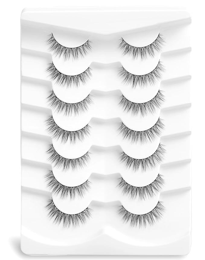 Onlyall Lashes Mink False Eyelashes Natural Wispy Lashes Soft Faux Mink Lashes Fluffy False Lashes DK72-Velvo Beauty