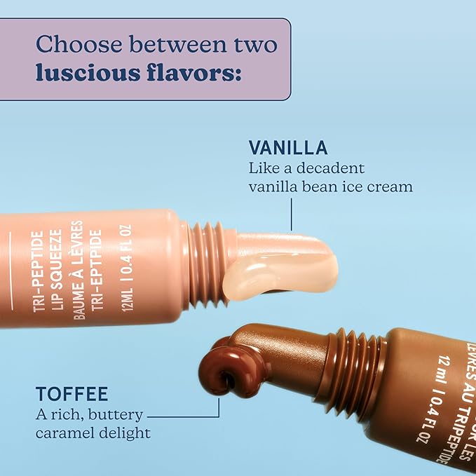Blume Tri-Peptide Toffee Soft Brown Tinted Lip Balm - Superbalm Lip Moisturizer with Shea Butter and Squalane to Deeply Hydrate & Heal Dry, Cracked Lips - Cruelty Free & Vegan Lip Plumper (0.4 Fl Oz)-Velvo Beauty