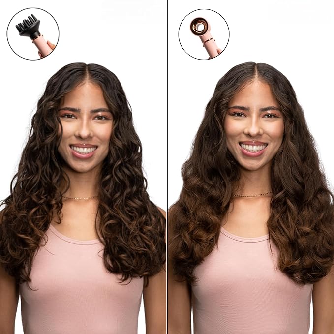 FoxyBae 4-in-1 Hot Air Styler: Blow Dryer Brush, Diffuser, Curling Barrel & Drying Cylinder - Blush Super Styler-Velvo Beauty