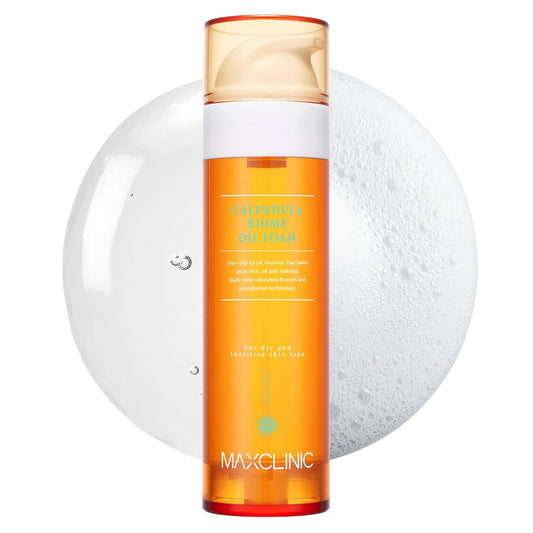 [K-Beauty] Calendula Biome Oil to Foam - All-in-One Korean Face Wash OilBased Foaming Facial Cleanser - Hydrating, Moisturizing & Soothing Makeup Deep Cleansing Oil for All Skin Types (3.88 fl oz)-Velvo Beauty