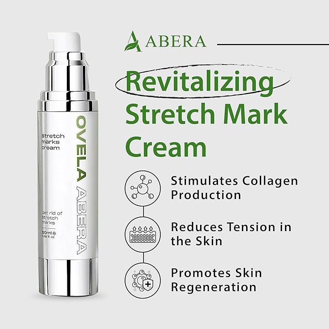 Abera Ovela Maternity Stretch Mark Cream for Pregnancy and Weight Fluctuations, Stretch Mark Treatment Pregnancy Must Haves, Deep Stretch Mark Removal, All Skin Types, 1.69 fl oz, Set of 2-Velvo Beauty