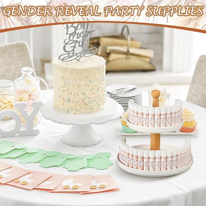 50 Pack Boho Baby Shower Lip Balm Party Supplies Bulk for Girls Guests Boys Baby Shower Gifts Neutral Gender Reveal Favors Prizes Souvenirs Winners Thank You Appreciation Gifts-Velvo Beauty