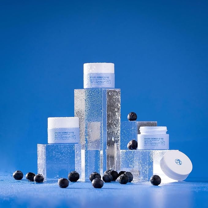 W7 Super Sweet Dreams Blueberry Lip Mask - Vitamin E, Aloe Vera and Grape Seed Oil - For Hydrated, Full Looking & Irresistible Lips - 0.67 Fl Oz-Velvo Beauty