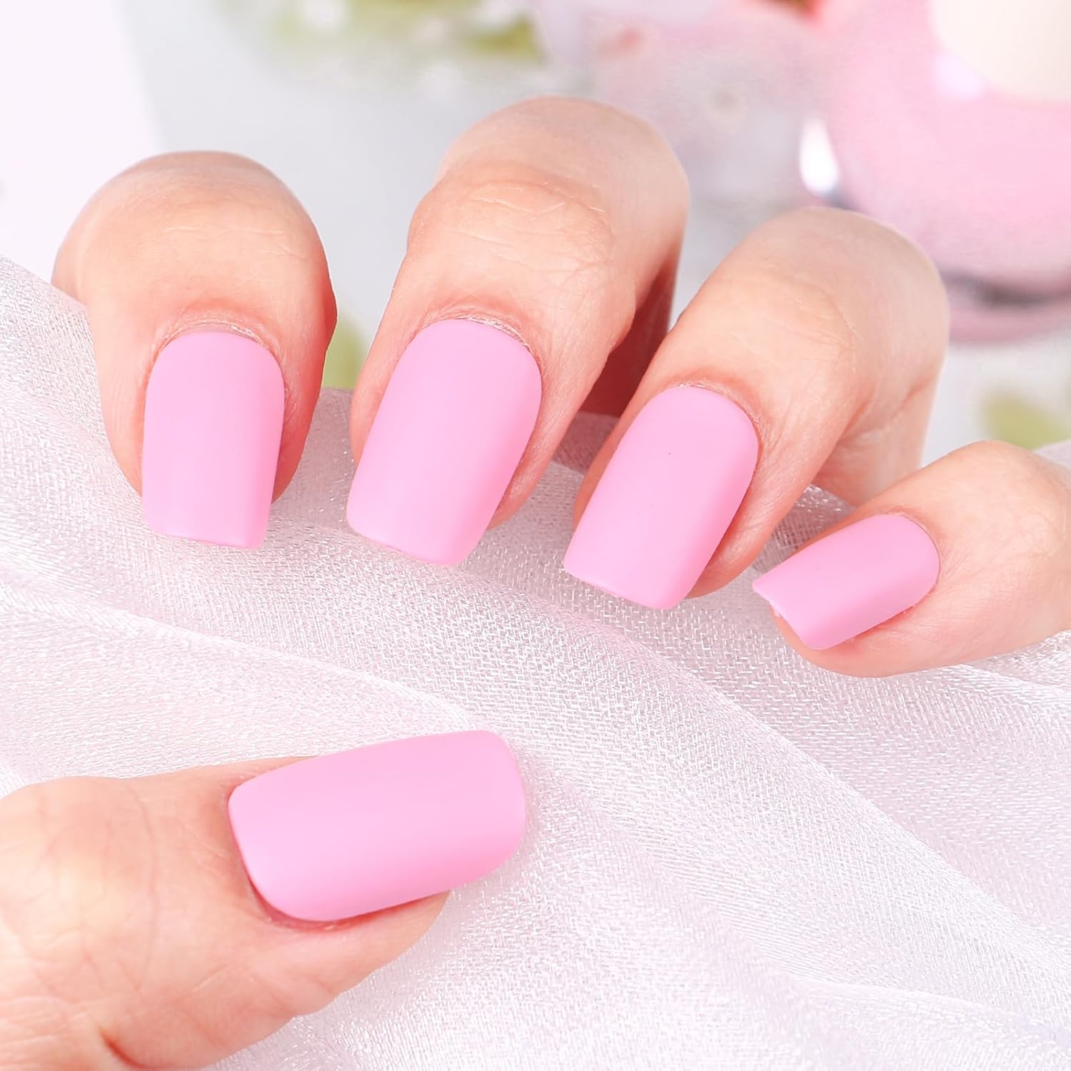 Matte Nail Polish Air Dry Nail Lacquer for Nail Art Varnish, Mist Effect Matte Finish Velvet Nail Polish, 0.35 fl oz (Dusty Pink-03, 10 ML)-Velvo Beauty