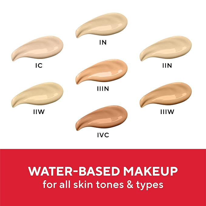Mirabella Skin Tint Creme Liquid Foundation Makeup, Oil-Free Mineral Foundation for Medium Coverage - w/Hyaluronic Acid, Squalane, & Allantoin for All Skin Types - IVC Cool-Velvo Beauty
