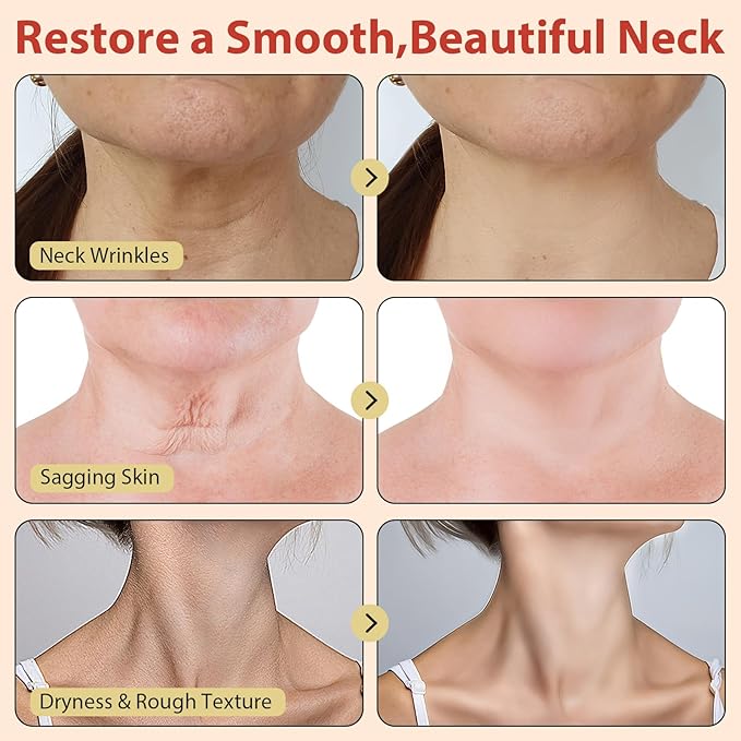 AH-8 Firming Neck Cream with Roller - Neck and Chest Firming Cream to Lift, Tighten & Smooth Sagging Skin, Reduce Wrinkles & Hydrate for Youthful Neck, 4.23 Fl Oz-Velvo Beauty