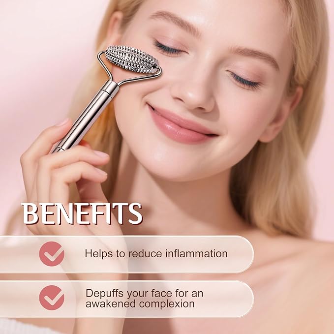 Gua Sha Facial Tools and Face Roller Set, Lymphatic Drainage Massager，Stainless Steel Facial Sculpting Eyes Roller Guasha for Face, Chin & Jawline Sculpting,Skin Care (Stainless Steel)-Velvo Beauty