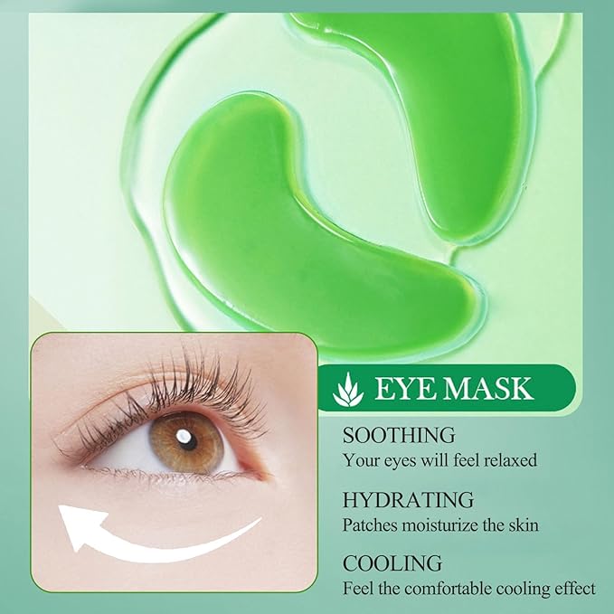 Aloe Eye Masks,60pcs Under Eye Patches, Under Eye Patches For Dark Circles, Eye Masks For Dark Circles And Puffiness, Anti-Aging Eye Mask For Reduce Fine Lines, And Wrinkles-Velvo Beauty