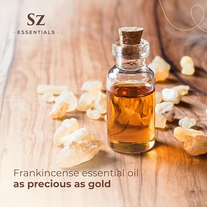 Frankie - Frankincense Complete Pure Essential Oil - 100% Natural and Undiluted - Extracted from 5 top Boswellia Trees - Warm & Rich Balsamic Scent with Hints of Earthy Spice -0.17 oz-Velvo Beauty