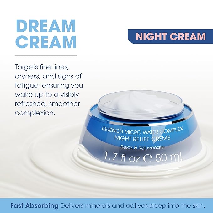 Quench 7 Piece Skincare Set - Japanese Onsen Volcanic Hydration and Anti Aging Skin Care Set with Cleanser, Facial Peel, Moisturizer, Night Cream-Velvo Beauty