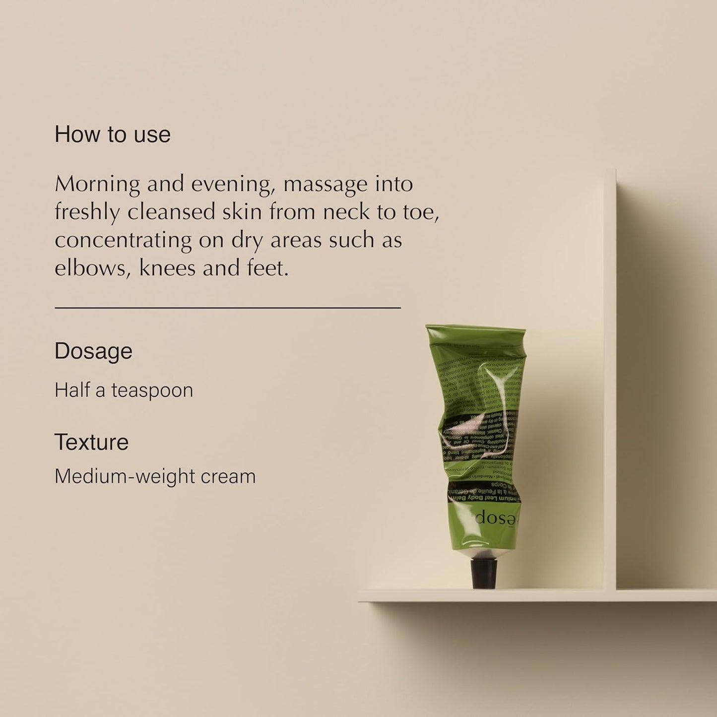 Aesop Geranium Leaf Travel Body Balm | Soften and Hydrate Skin with Nut Oils, Geranium Leaf and Citrus Extracts | 3.4oz / 100mL-Velvo Beauty