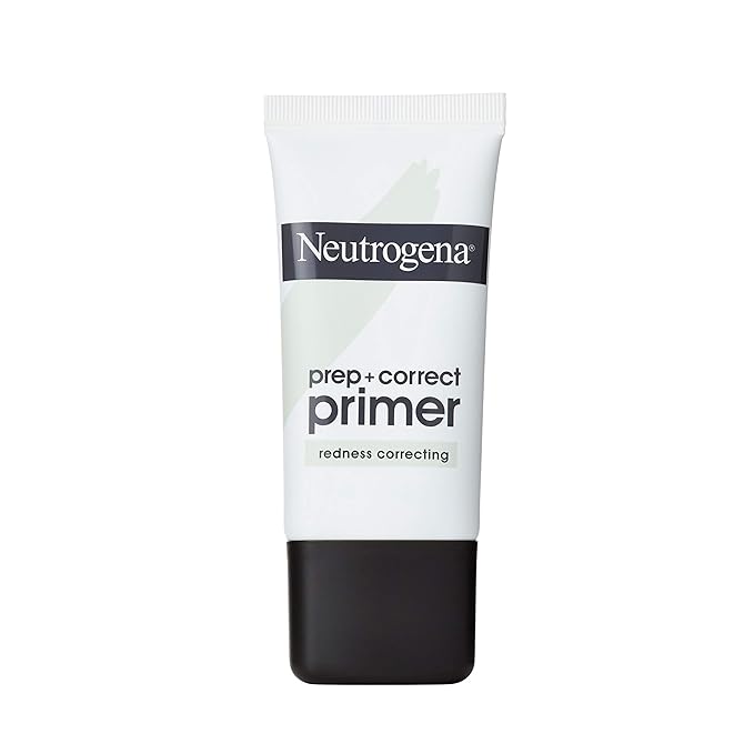 Neutrogena Prep + Correct Primer for Redness Correcting, Green-Toned Matte Makeup Primer with Seaweed Extract to Help Reduce Redness & Even Skin Tone, 1.0 oz-Velvo Beauty