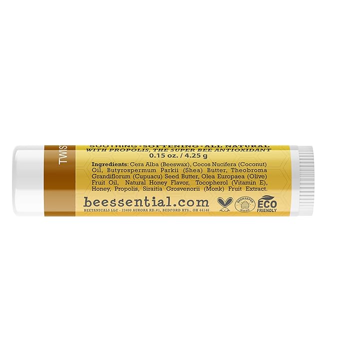 Beessential Natural Bulk Lip Balm, Honey, 18 Pack | For Men, Women, and Children. Great for Gifts, Showers, & More-Velvo Beauty