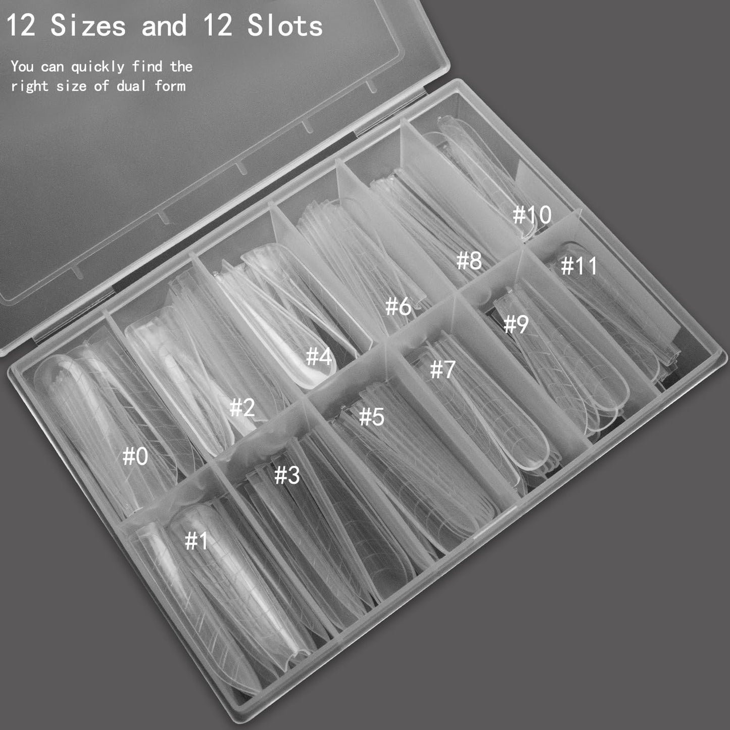 120Pcs Dual Nail Forms,Upper Arched Extension Poly nail gel Nail Forms Full Cover Reusable Nail Molds 12 Sizes for Nail Art Design Salon&DIY-Velvo Beauty