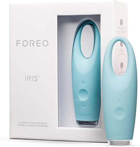 FOREO IRIS Eye Massager Dark Circle Remover & Eyebag Remover Eye Depuffer Anti Aging Increases Absorption of Eye Mask Essences| Waterproof 2-year Warranty Mint-Velvo Beauty