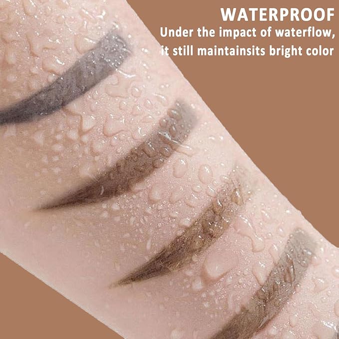 Tattoo Eyebrow Gel Easy Peel Off, Peel Off Eyebrow Tint, Easy Peel off Eyebrow Gel, Peel Off Eyebrow Tint, Waterproof & Sweatproof for All Skin Types (#2 Medium Brown + #3 Dark Brown)-Velvo Beauty