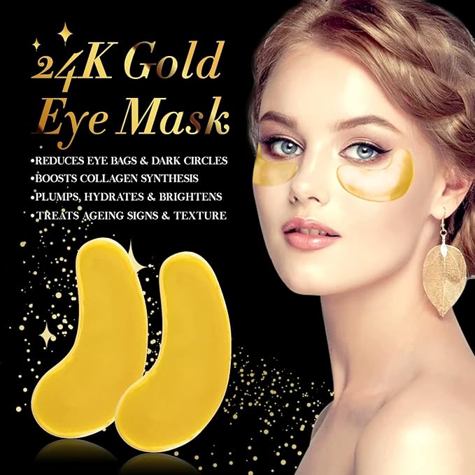 Under Eye Mask,20 pairs 24K Collagen Eye Pads,Under Eye Patches Skincare for Anti Aging,Anti Wrinkle,Reducing Eye Puffiness,Dark Circles-Velvo Beauty