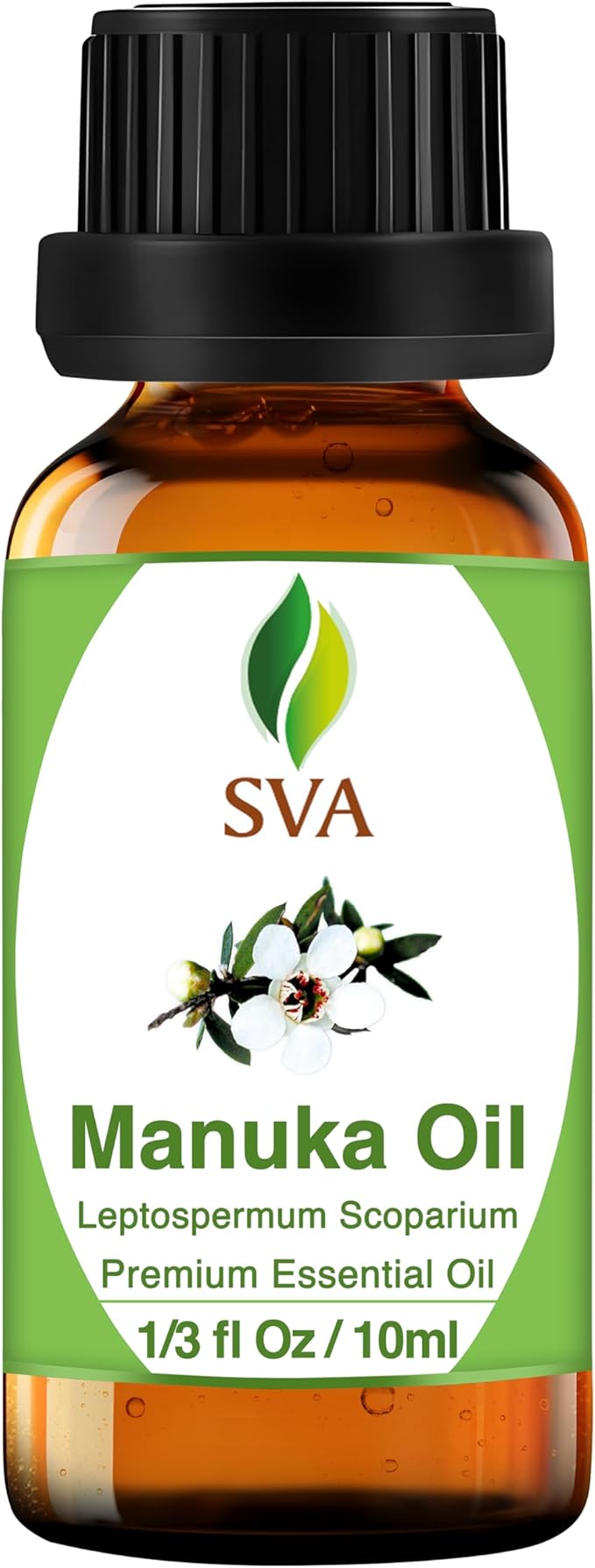 SVA Manuka Essential Oil – 1/3 Fl Oz – 100% Natural Manuka Oil - for Diffuser, Hair Care, Face, Skin Care, Aromatherapy, Scalp and Body Massage, Soap and Candle Making-Velvo Beauty