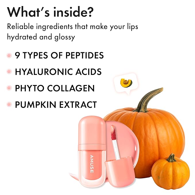 Amuse SEOUL BEBE TINT - 05 NUDE PUMPKIN | 24-hour Long-lasting Lip Stain, Plumping, Hydrating, Moisturizing, No Peel Off, Lip Care, Treatment, Non Sticky, Korean Lip Tint for Dry Lips-Velvo Beauty