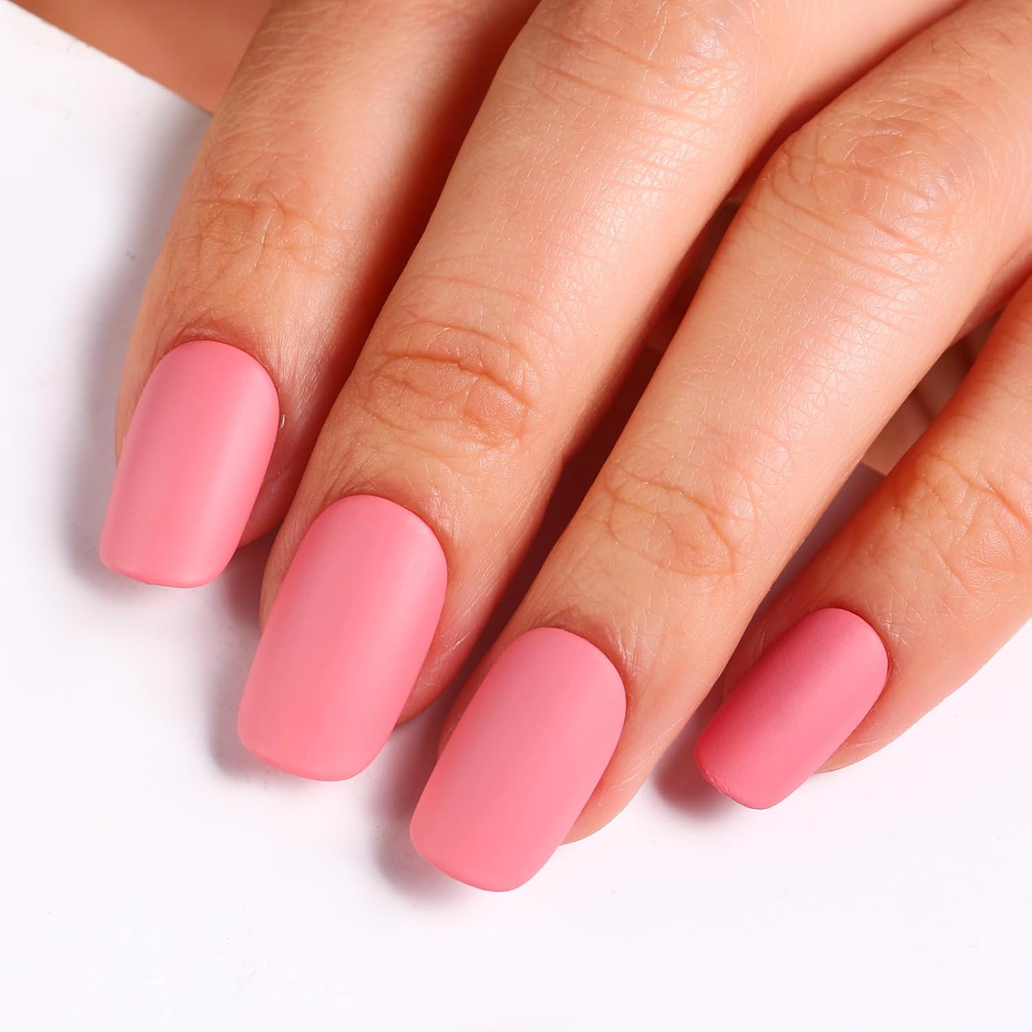 Matte Nail Polish Air Dry Nail Lacquer for Nail Art Varnish, Mist Effect Matte Finish Velvet Nail Polish, 0.35 fl oz (Soft Pink-15, 10 ML)-Velvo Beauty