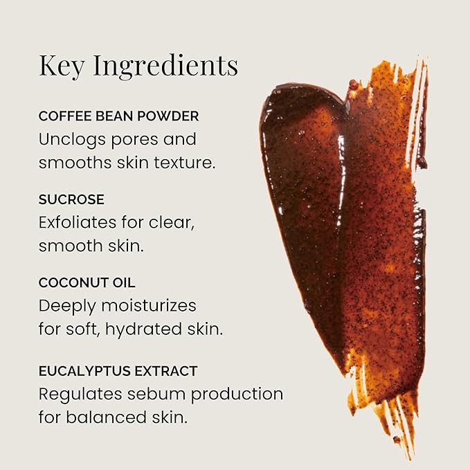BEIGIC Correcting Facial Mask - Vegan Pore Tightening Face Mask with Coffee Bean Powders, Sucrose & Coconut Oil for smooth, even-toned & moisturized skin (2.36 Fl. Oz)-Velvo Beauty