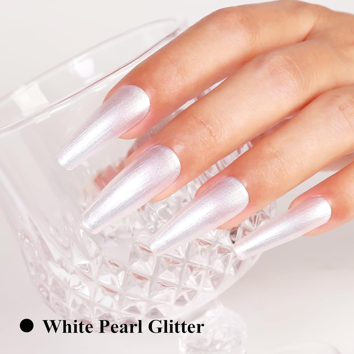 Imtiti Pearl Gel Nail Polish, White Pearl Iridescent Glitter Gel Polish Diamond Shimmer Sparkle Soak Off UV LED Nail Gel Polish Autumn Winter Gel Polish Manicure Gel Nail Kit 10ML-Velvo Beauty