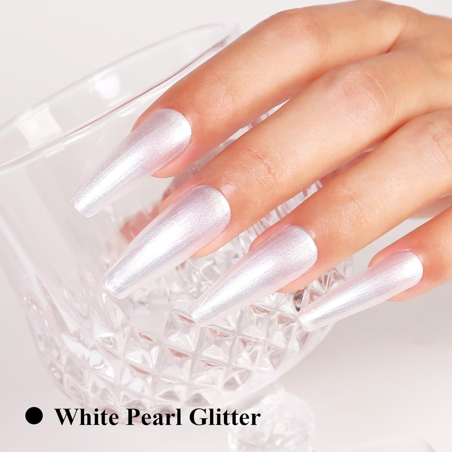 Imtiti Pearl Gel Nail Polish, White Pearl Iridescent Glitter Gel Polish Diamond Shimmer Sparkle Soak Off UV LED Nail Gel Polish Autumn Winter Gel Polish Manicure Gel Nail Kit 10ML-Velvo Beauty