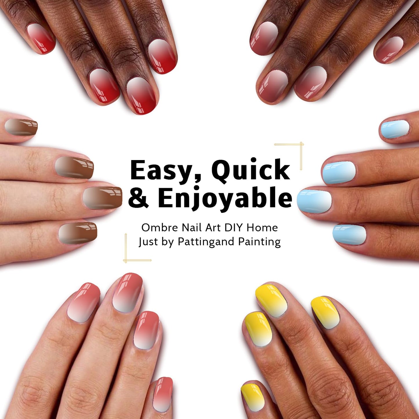 Sponge Pat Paint Nail Gel, 9 Colors Ombre Nails Gradient Gel Nail Blush Blooming Aura Nails Drawing Stripper Floral Painting Nail Art, No Wipe, UV/LED Curing (9 Colors D)-Velvo Beauty