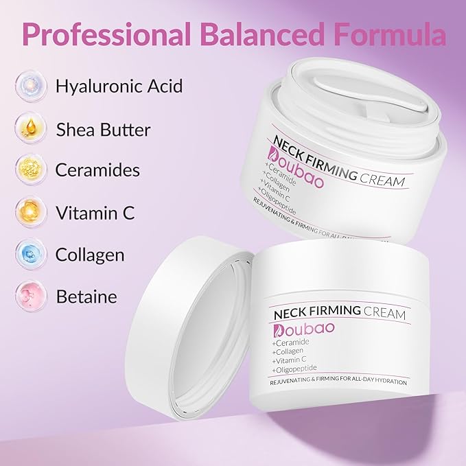 Neck Firming Creams for Tightening and Firming, Moisturizer Face Cream with Collagen, Hyaluronic Acid, Day & Night Anti-Aging Skin Tightening Cream Neck, Décolleté & Face – 1.7Fl Oz-Velvo Beauty