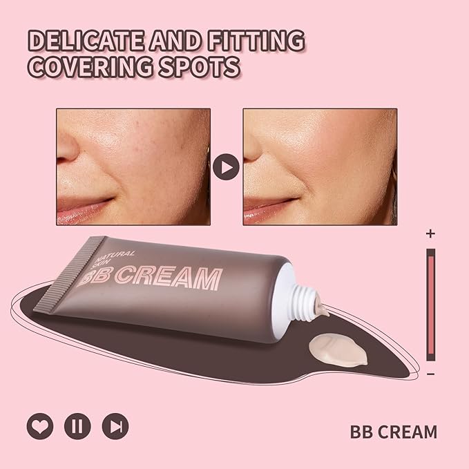 LAMUSELAND Makeup Kit for Women Girls Full Kit, 9 Pieces All in One Professional Makeup Gift Set for Beginner, include Lipstick, Eyebrow, Eyeliner, BB Cream, Powder, Mascara (B)-Velvo Beauty