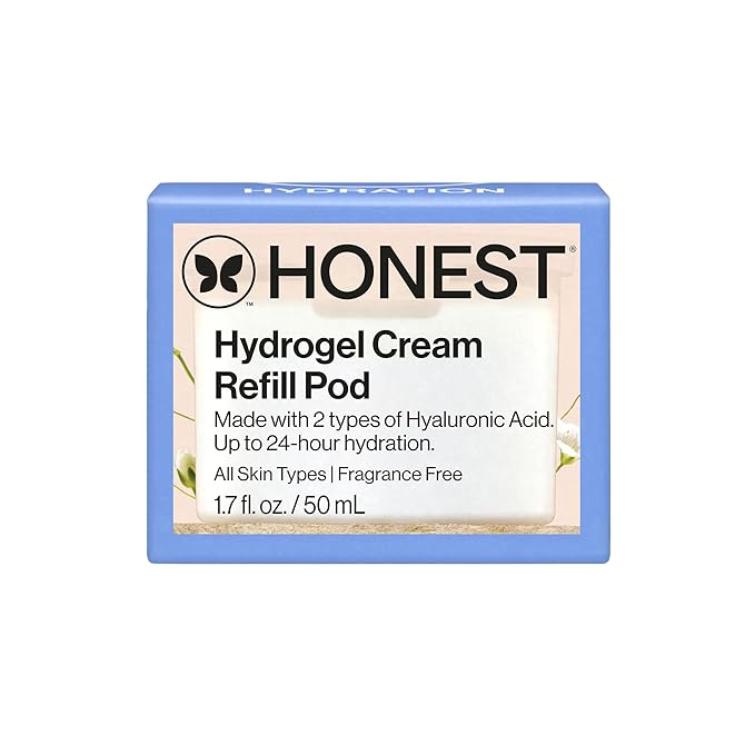 Honest Beauty Refill Pod for Full Size Hydrogel Cream | Lightweight, Moisturizing Water Cream | Gentle for Sensitive Skin, Fragrance Free, Vegan | 1.7 fl oz-Velvo Beauty