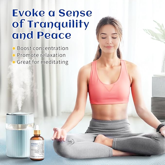 HIQILI Myrrh Essential Oil, for Skin, Massage, 100% Pure & Natural - 1.01 Fl Oz-Velvo Beauty