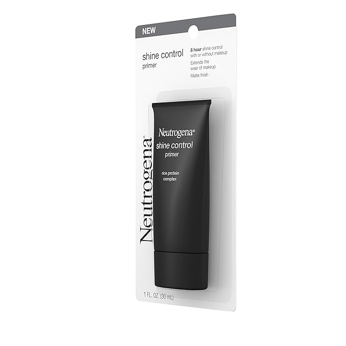 Neutrogena Shine Control Mattifying Liquid Face Primer for Oily Skin, Lightweight, Non-Comedogenic and Non-Greasy Pore and Makeup Primer with Oil-Absorbing Rice Protein, 1 fl. oz (Pack of 2)-Velvo Beauty