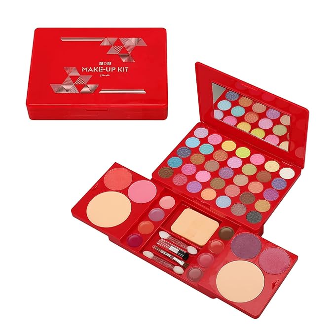 All-in-One Makeup Gift Set Travel Makeup Kit Complete Starter Makeup Bundle Lipgloss Lipstick Concealer Blushes Powder Eyeshadow Palette Cosmetic Palette for Teen Girls & Adults #10-Velvo Beauty