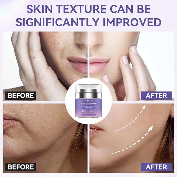 Face Moisturizer Retinol Cream, Neck Collagen Cream for Tightening Skin, Anti Aging Day & Night Deep Facial Moisturizer for Women & Men, Tighten and Lift Wrinkle-Velvo Beauty