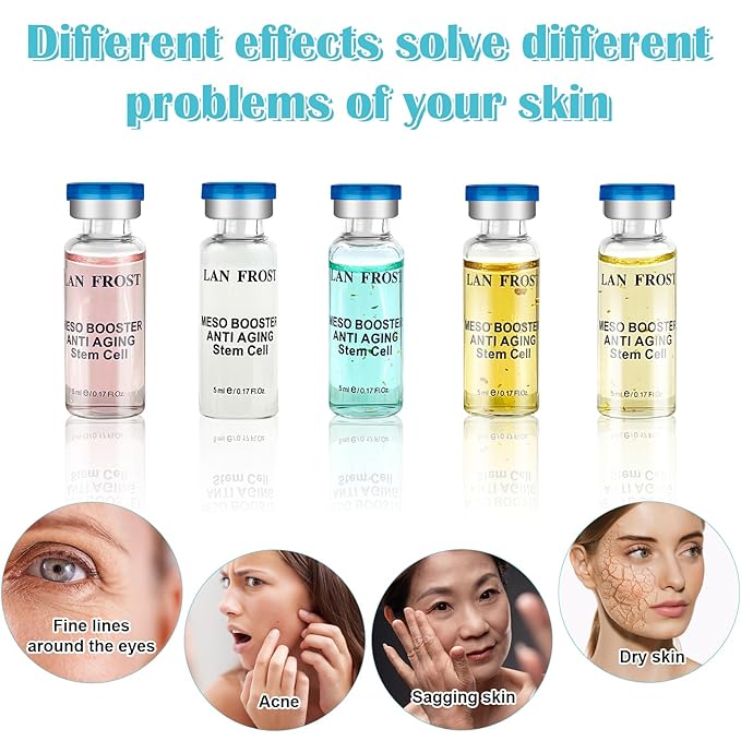 BB Facial Glow Kit Hyaluronic Acid Essence Skin Care Combination 0.17oz Hyaluronic Acid Ampoule and Essence Foundation 10 Vials Facial Serum Skin Therapy Kit-Velvo Beauty