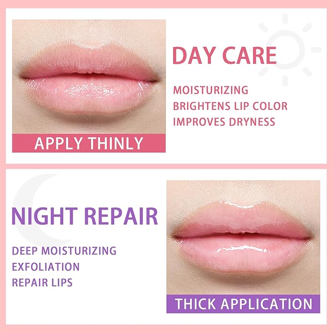 2 Pcs Lip Sleeping Mask, Lip Mask Overnight Hydrate Repair Sleeping Lip Mask, Moisturizing Lip Balm Lip Care Anti Dry Cracked Lip Cream, Lip Scrubs Exfoliator Reduce Lip Lines-Velvo Beauty