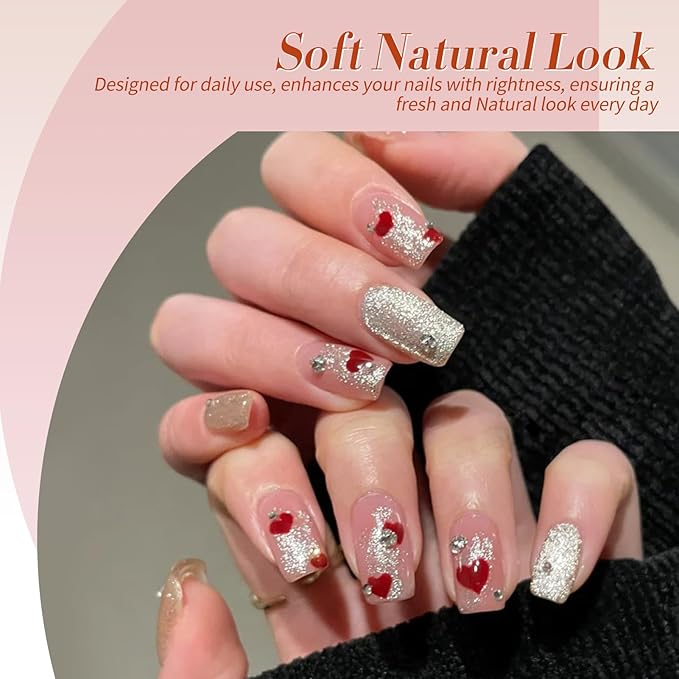 Born Pretty Gel Nail Polish Nude Pink Series,Jelly Transparent,Cat Magnetic Eye,Shimmer Glitter Holographic Nude Pink Gel Polish Kit for Salon Manicure and Nail Art DIY at Home 6Colors-Velvo Beauty