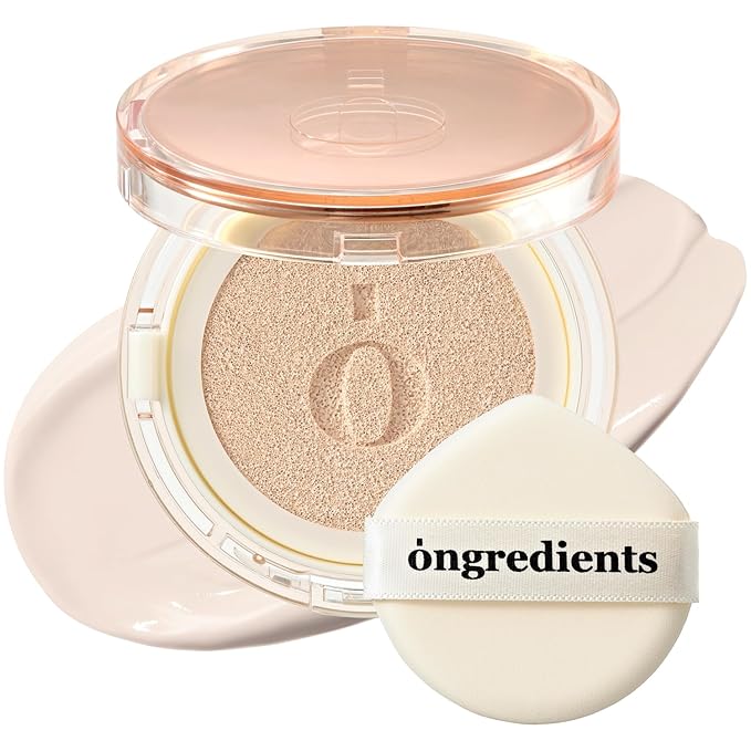 Skin Barrier Glow Cover Cushion, All-day Coverage, Glow Finish, Lightweight, Skincare-Like Texture, Non-cakey Makeup, Korean Cushion Foundation (#13C First Snow, 0.49 oz)-Velvo Beauty