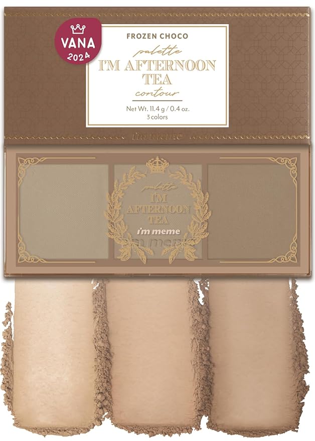I'm Meme Palette - Afternoon Tea Contour | Frozen Choco, Bronzer Palette for Face & Cheeks, Matte Powder Bronzer, Natural Makeup, Buildable Coverage, Light to Medium, For Cool Tone Skin, 0.4oz-Velvo Beauty